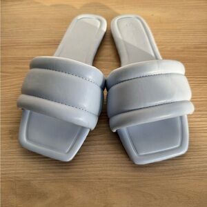 Light Blue Slide Sandals